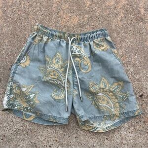 Beach shorts  Print Gray and Gold Shorts